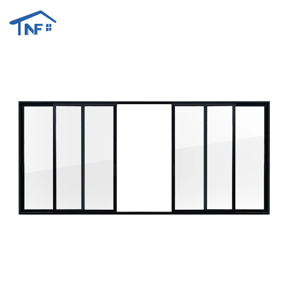 Aluminum sliding doors beautiful slim frame partition door double glass sliding doors