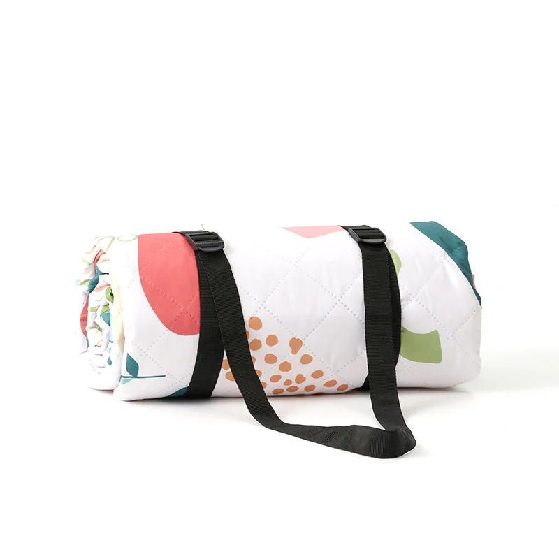 Большое одеяло для пикника Водонепроницаемые с кожаной ручкой подкладки кемпинга полосатая решетка устойчивый к песку водонепроницаемый пляжный коврик