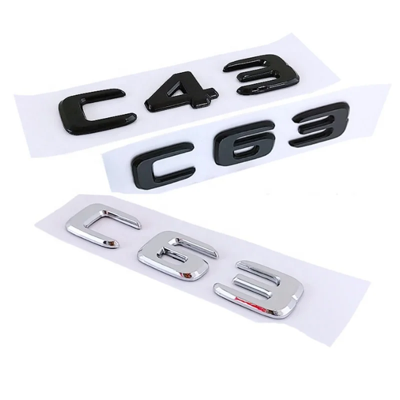 The new E-Class C-class modified logo AMG E43 E53 E63 C43 C63 C65 G65 rear trunk badge sticker for Mercedes-Benz