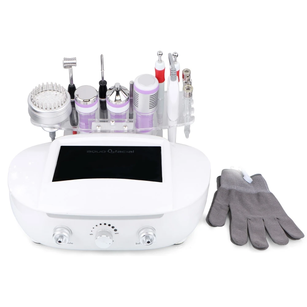 Facial Oxygen Machine Firm Skin Nutrition 9 in1 Microcurrent 3MHZ Saloon Equipments Beauty Salon Exfoliating Acne Scar Removal