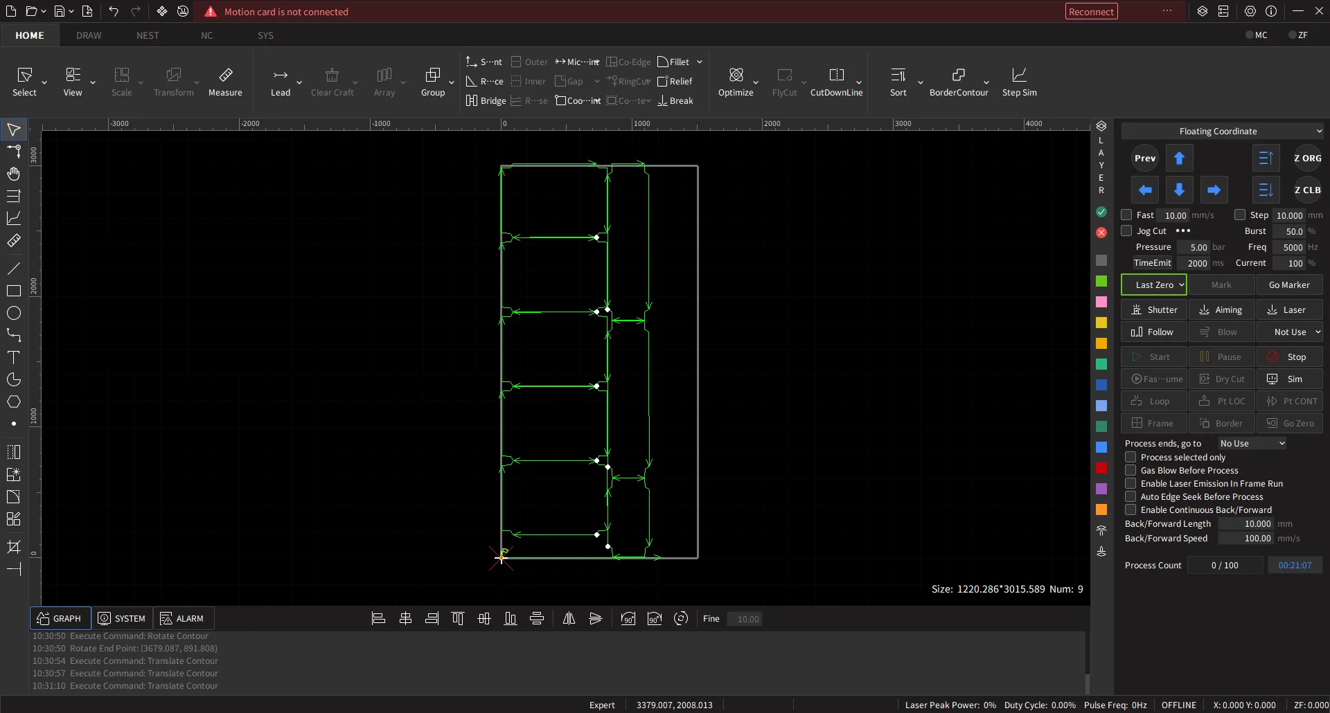 MTS4000 Fiber laser cnc controller with auto focus height controller for sales
