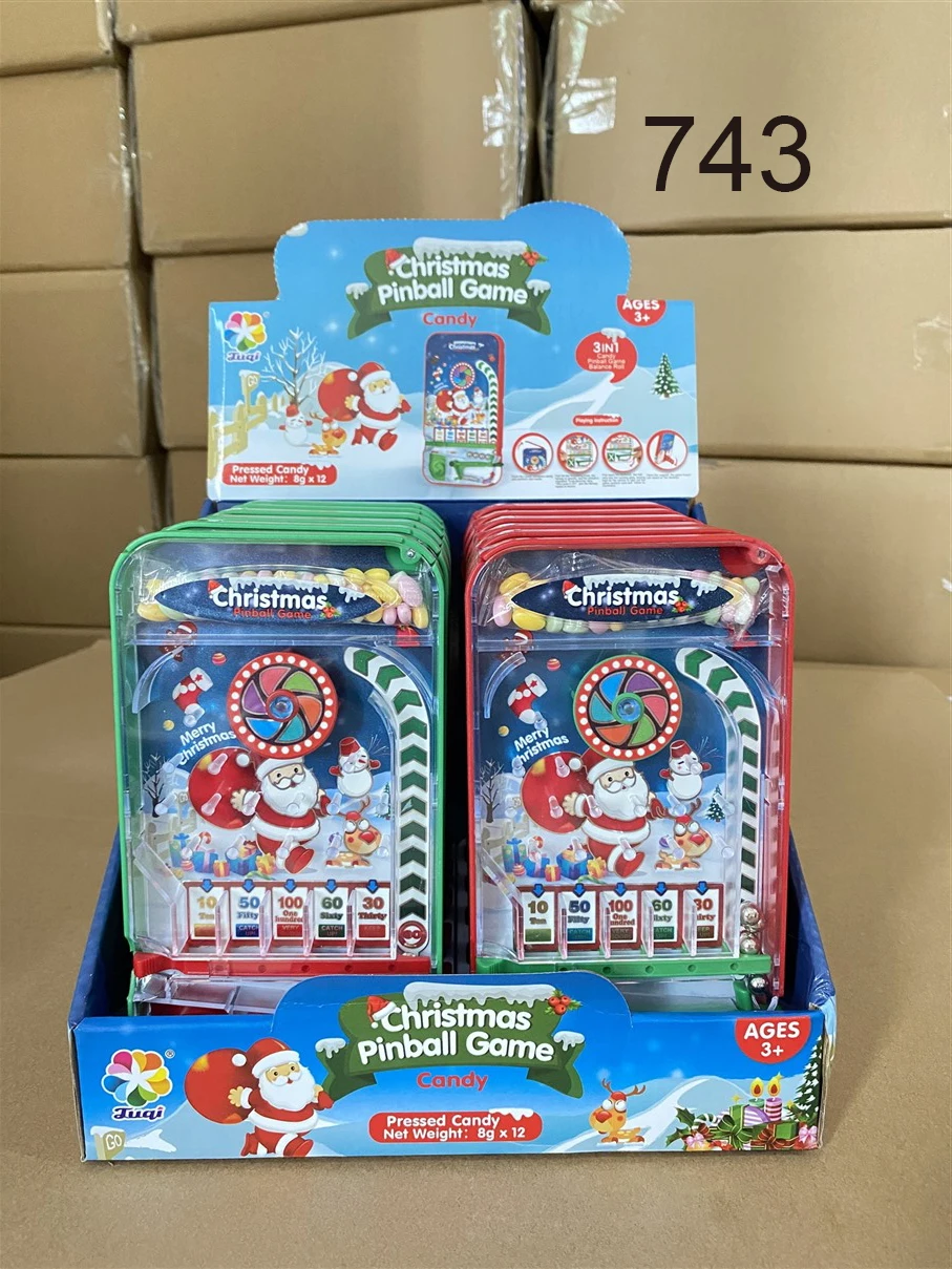 New Christmas Novelty Sweets Toy Candy Kids Dulces de Navidad Pinball Game Candy Toys