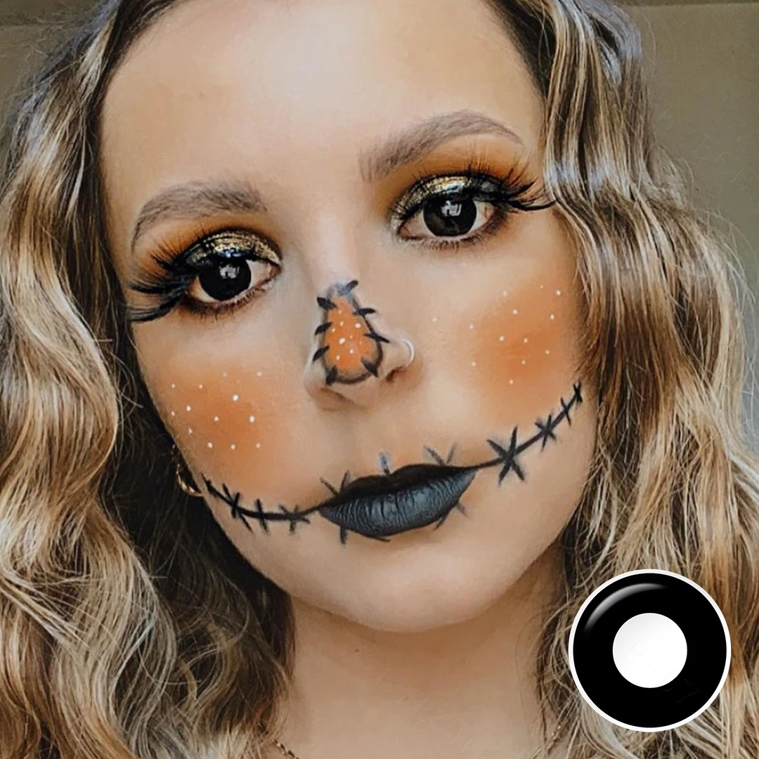 Pseyeche Whiteout contact lens Scary Halloween colored contact lenses cosplay lentilla de color crazy blind contact lenses