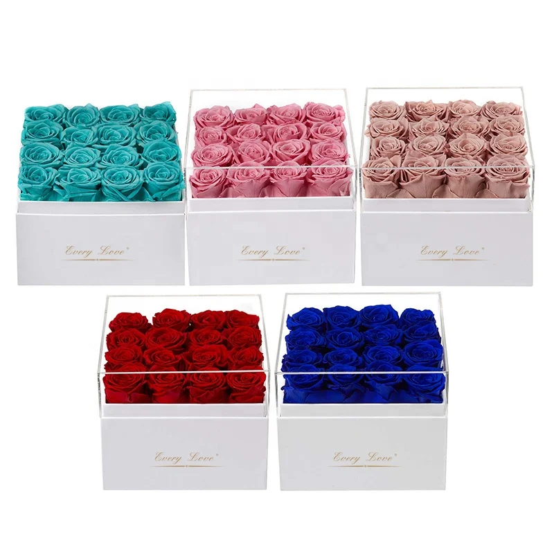 Every Love factory direct sales reasonable price eternal preserved rose in luxury gift box customization for valentine day