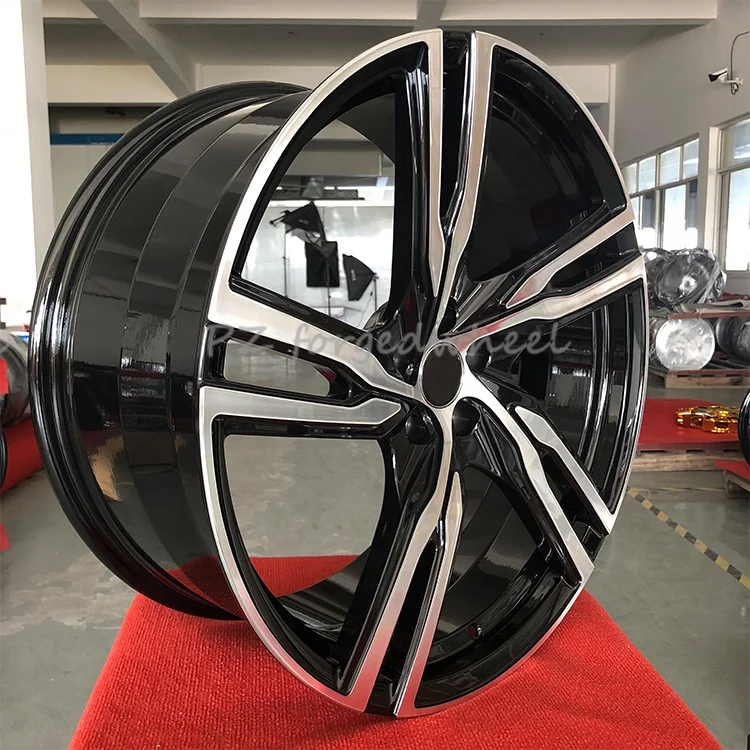 Pengzhen Alloy Wheels Monoblock Rims Diamond Cutting 18 inch 5x112 17x7.5 Five Spoke Wheels for Audi