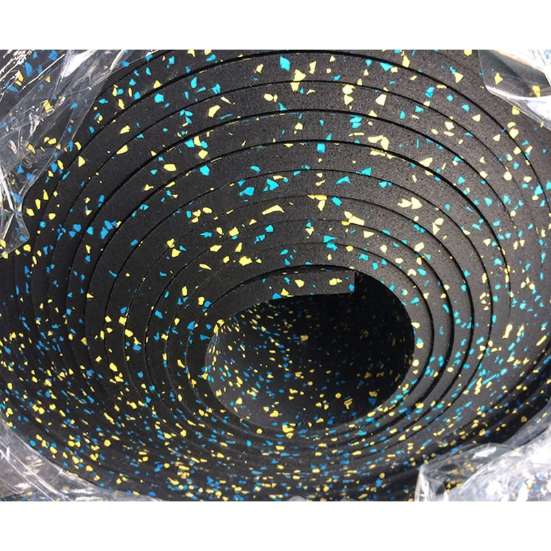 6MM 1/4 Inches Thickness Environmental Rubber Roll Sheet Flooring Home Commercial Gym Interlocking Rubber Tiles Mat