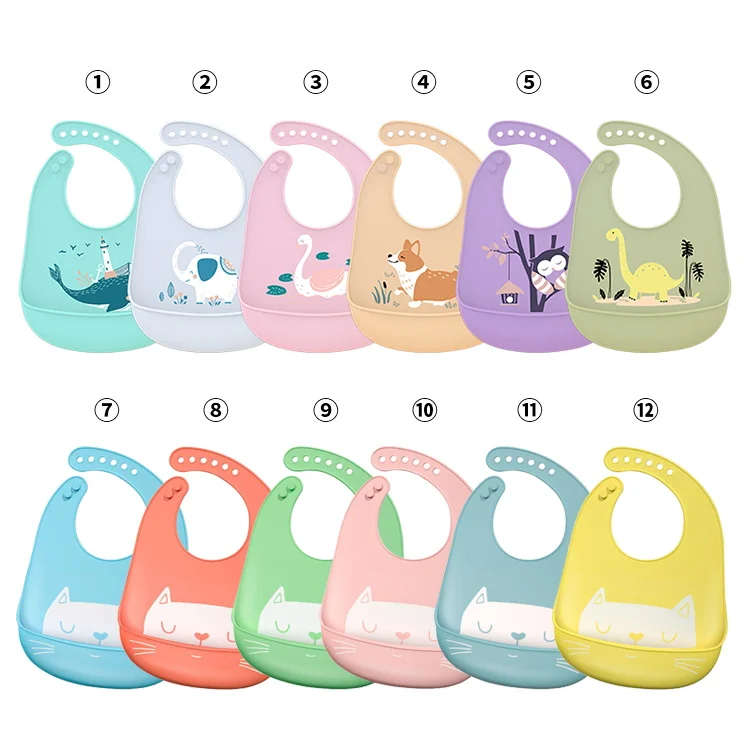 Sublimation Custom Baby Dribble Boy & Girl Feeding Bibs Silicone Safe