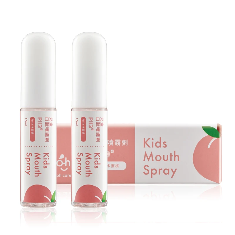 Wholesale 15ml Peach Flavour Oral Care Spray for Children