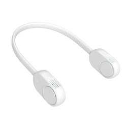 new ABS 3 wind speed Type-C folding   battery hands free portable  bladeless wearable refrigerator  neck hung fan