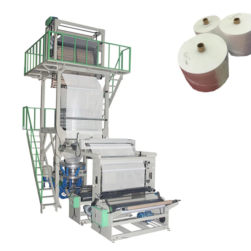 Film blowing machine set cling film wrapping extruder plastic lldpe hdpe aba film extrusion blown machine production line