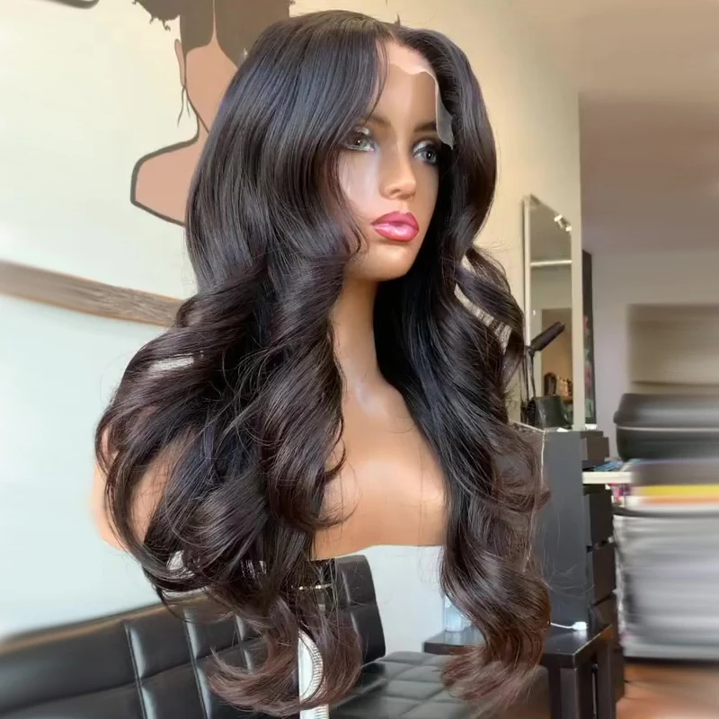 
 Быстрая доставка, парики на сетке спереди, человеческие волосы, Швейцарский парик на сетке, натуральные индийские парики с бахромой  