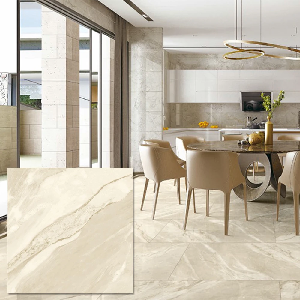 600x600 glossy porcelain floor tile 9.5mm thickness porcelain tiles