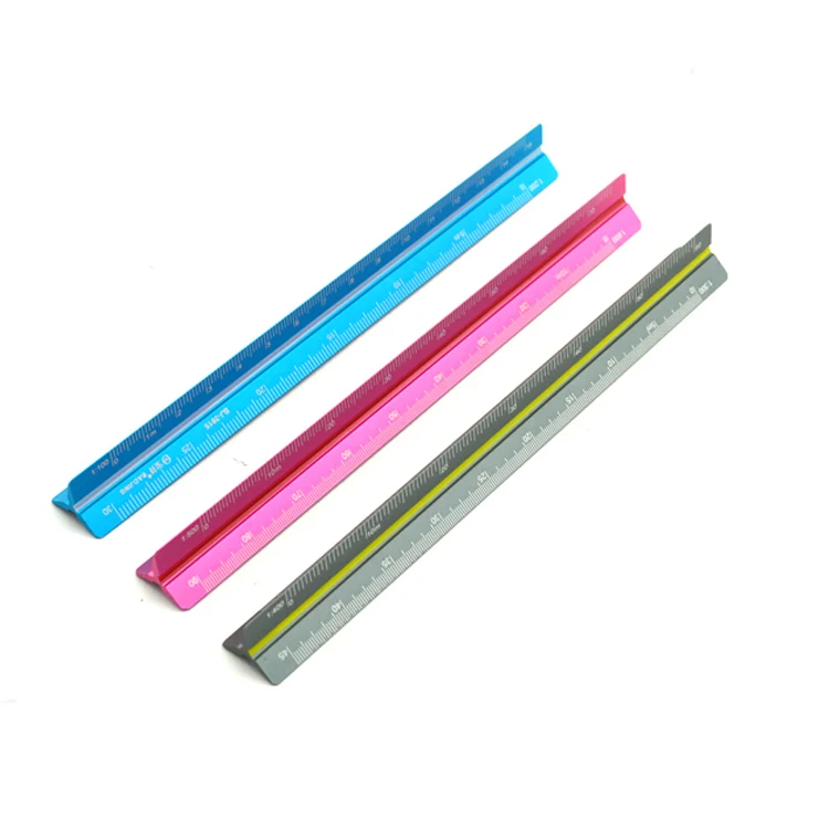 30cm stainless steel scale ruler Aluminum  triangle  ruler