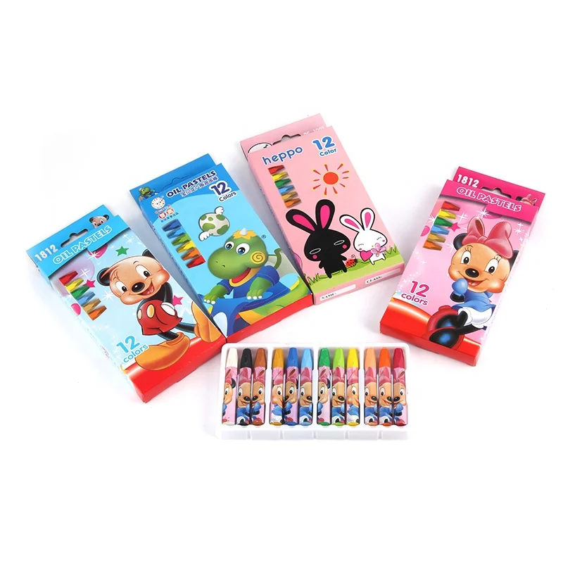 8 Color Six Corner Shape Oil Pastel