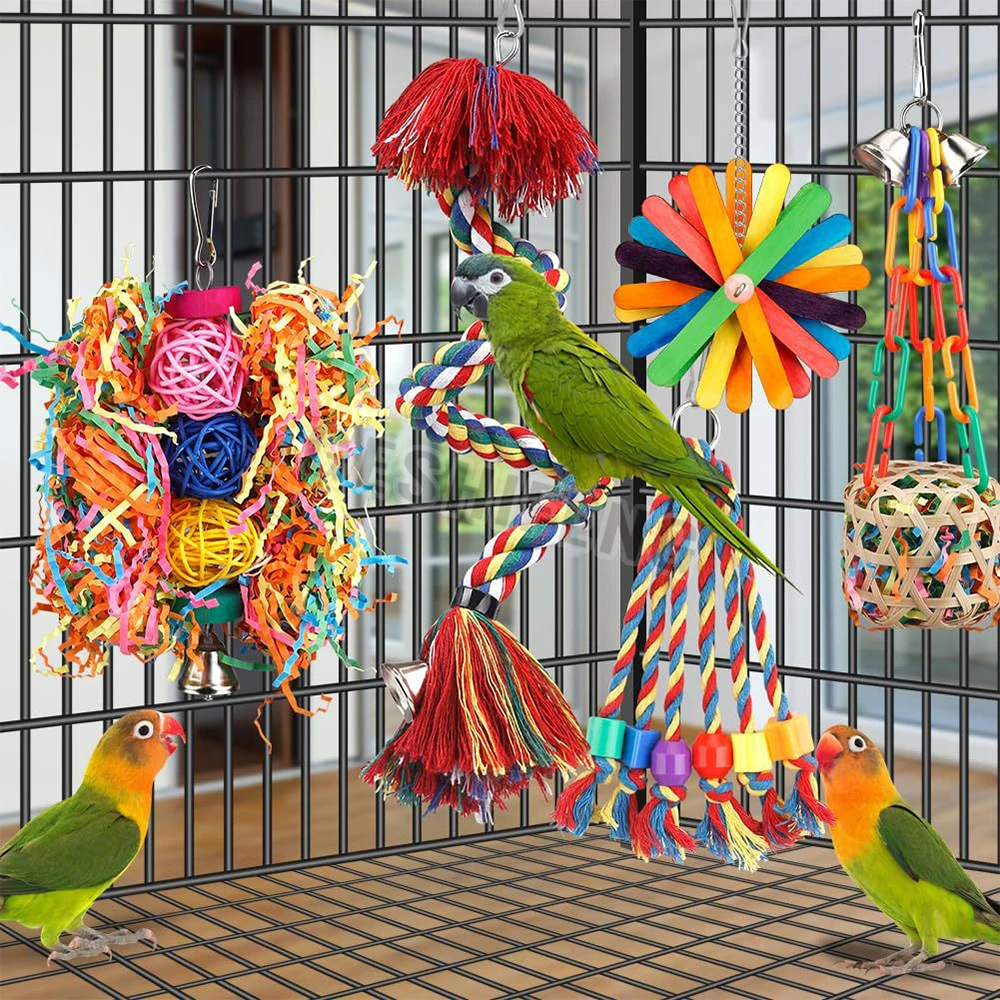 Bird Accessories Parrot Toy Bird Toys Hanging Chew Toy Parrot Nest Suitable for Medium and Small Parrots and Birds