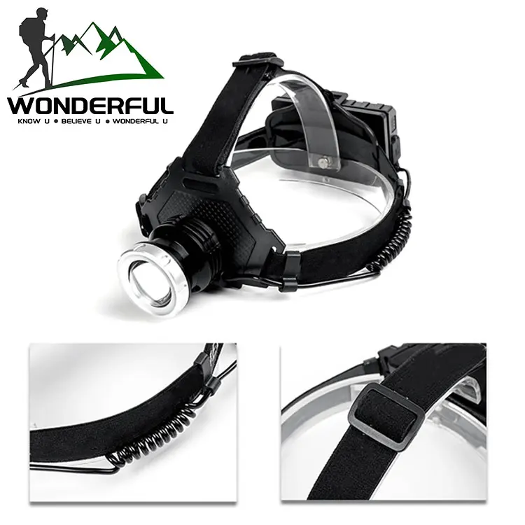 Aluminum Alloy Retractable Glare Usb Charging Waterproof Outdoor Night Fishing Headlamp