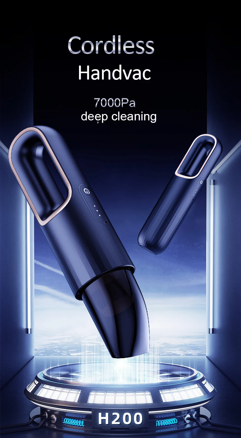 H200 Factory OEM Rechargeable Hand Vacuum Cleaner Car Mini Vacuum Cordless Handy Vacuum