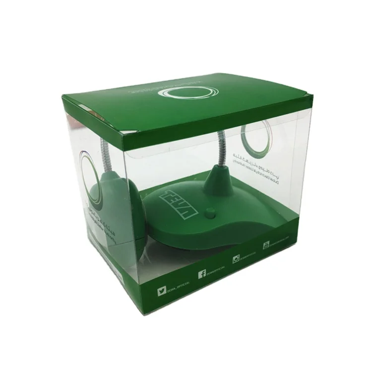Latest Summer Table Fan Packaging Box Nice Looking PET Plastic Transparent Recyclable PET Plastic Digital Printing Varnishing