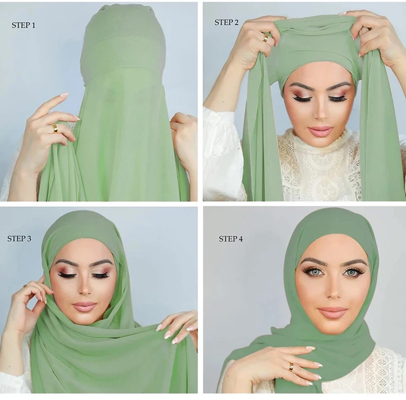 ZANDY OEM Hijab Instantane модные шифоновые мгновенные хиджабы