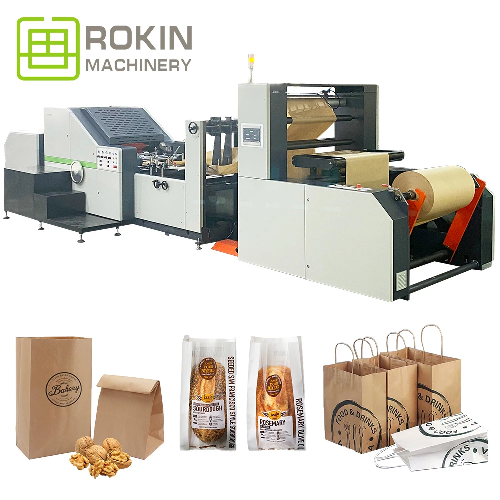Bag bottom drawer Making Machine Fully Automatic Roll fed Feeding cheap latest Paper Bag Making Machine for Shopping Bags