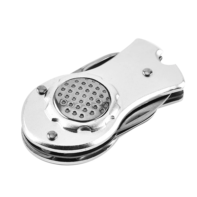 Best Selling Stainless Steel Switchblade Custom Magnetic Golf Ball Marker Golf Divot Tool