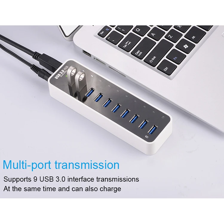 Pulwtop 9 USB-A 3 0 порт данных с 1 портом умное устройство для зарядки