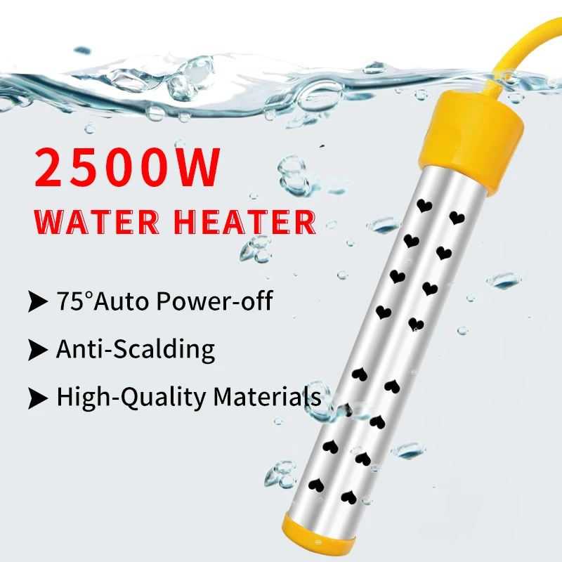 Погружной подвесной нагревательный элемент для ванной и бассейна 2500 Вт 220 В, плавающий Электрический нагреватель котла
