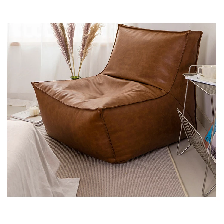 Unique Shape leather-cloth Fabric Lazy Sofa Kids Bean Bag Chair Sofa chair Floor Sofa cover