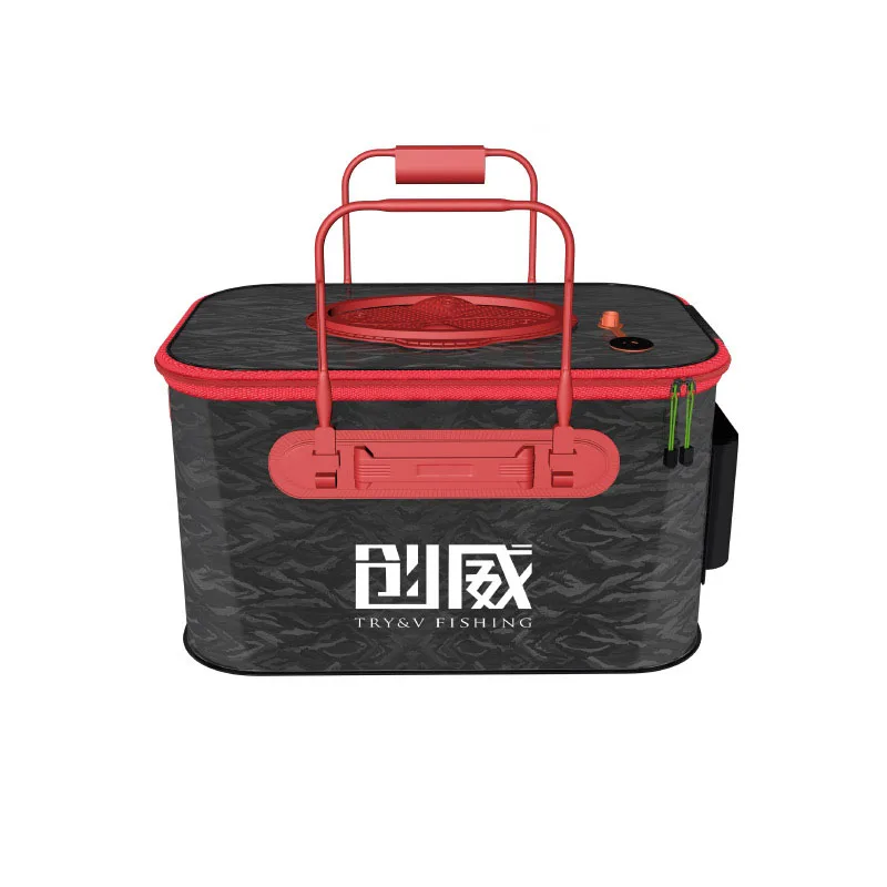 2022 Outdoor Eva Foldable Fish Bucket Live Fish Container Multi-functional Fish Live Lures Bucket Fishing Bucket Fishing Bag