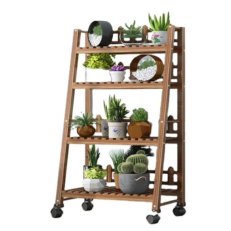 Wholesale Multi-layer Wooden Flower Stand Indoor And Outdoor Balcony Plant Display Stand