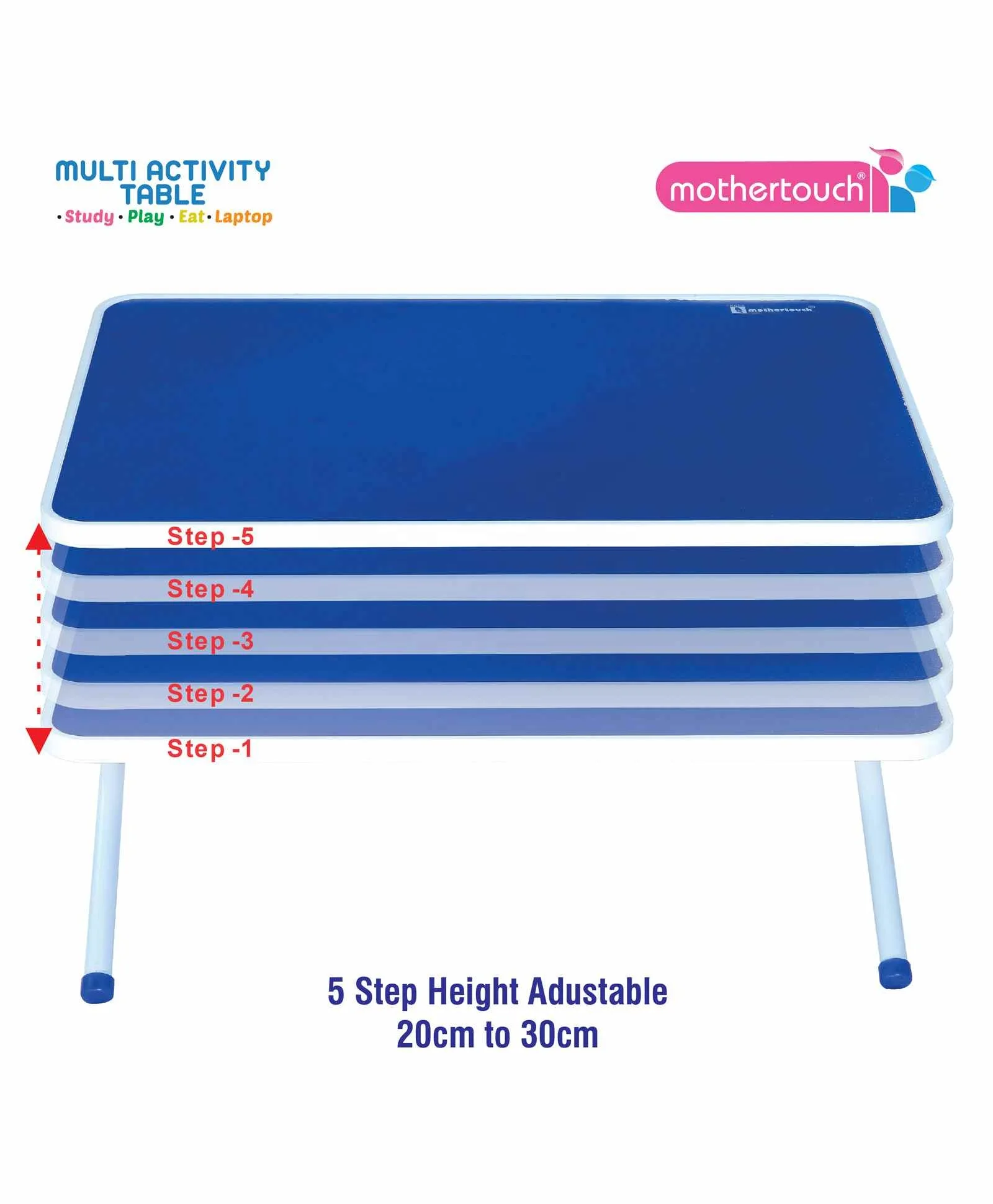 New Arrival Plastic Molded Edge Italian Design Adjustable Table With Write And Rub Chalkboard Foldable Space Saving Red Desk