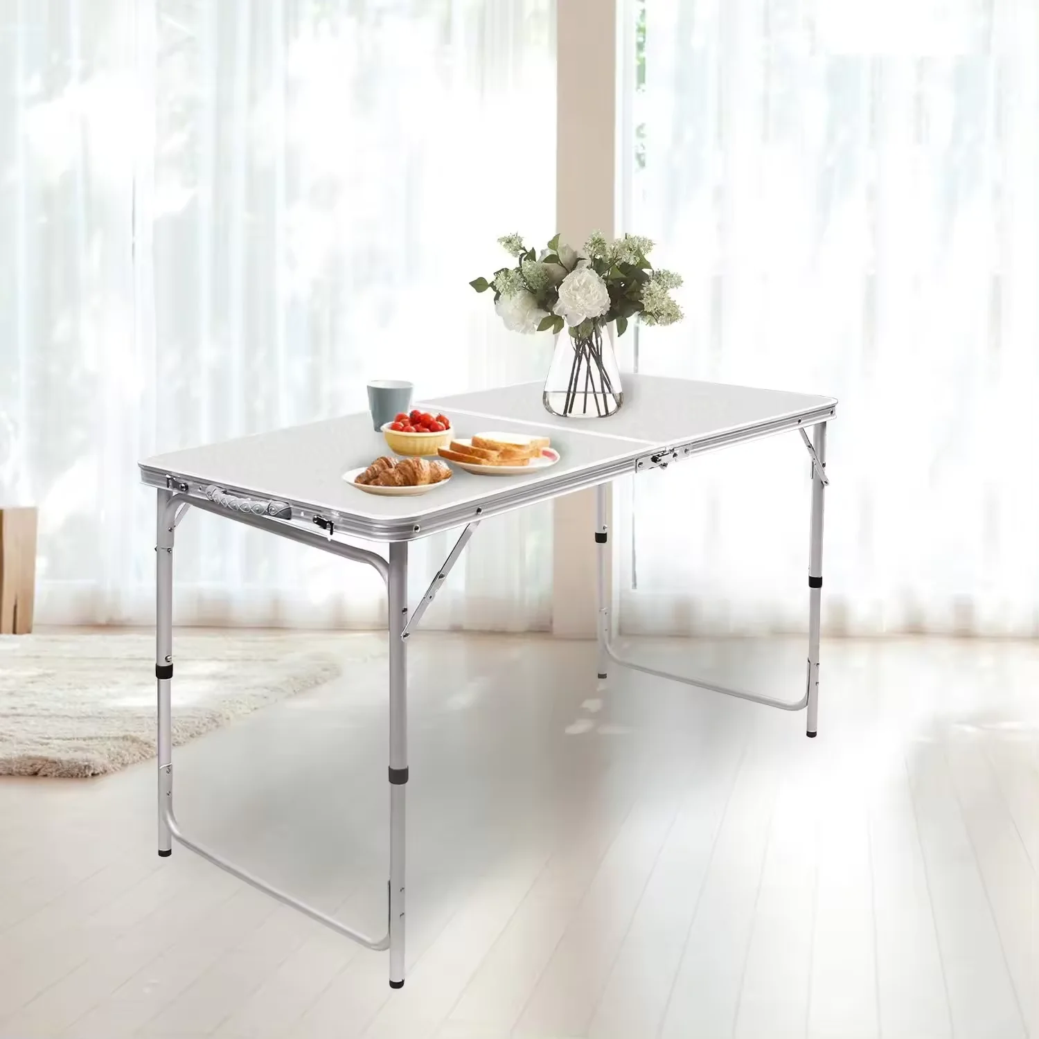 Fashion Portable cheap practical Modern Outdoor Camping Adjustable Height Lightweight folding Aluminum table