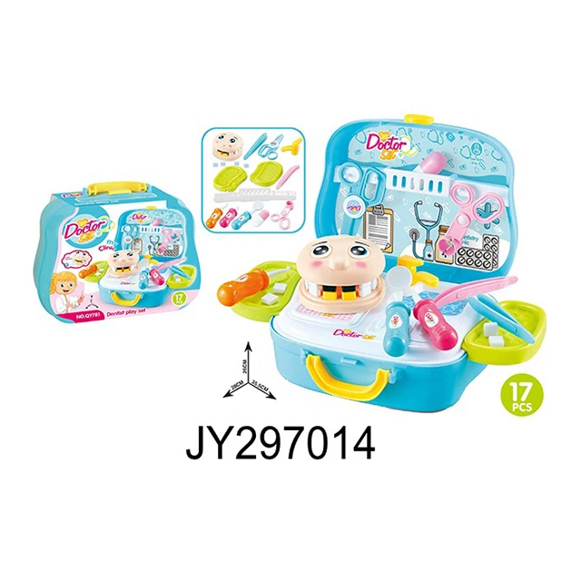 Children Dentist Medical Tools Suitcase Kids Pretend Medical Extraction Tooth Toys Plastic Dental Doctor Tool Set Toys