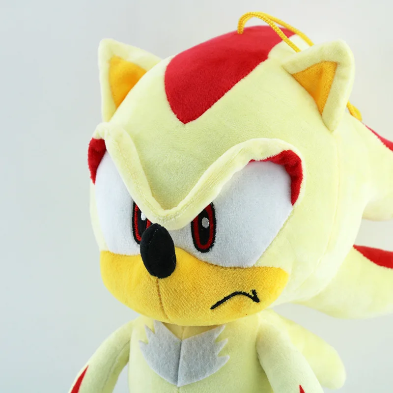 New 30CM Super Sonic Hedgehog Mouse Plush Doll Hedgehog Doll Cartoon Anime Movie Accessory Toy Gift