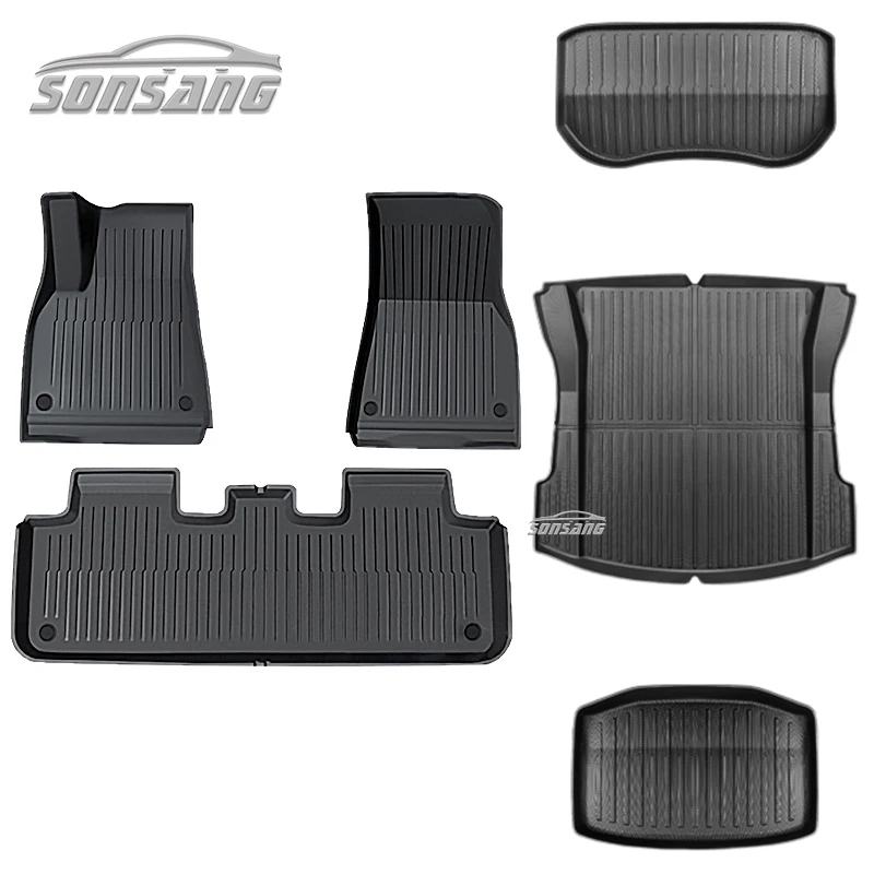for tesla 3 model y Car Mats Wholesale 3D TPE Car Floor Mats Carpet