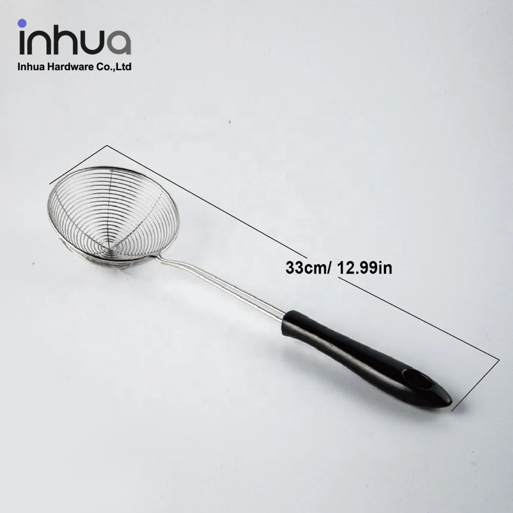 Handle Frying Filter Long Stainless Steel Colander French Fries Colander Kitchen Fried Net Sieve Spoon Kitchen Tool Foods Sifter