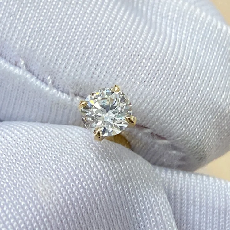 Natural diamond 2.5mm 3mm 4mm 18K Gold Labret lip stud nose ring cartilage piercing ear bone stud for women