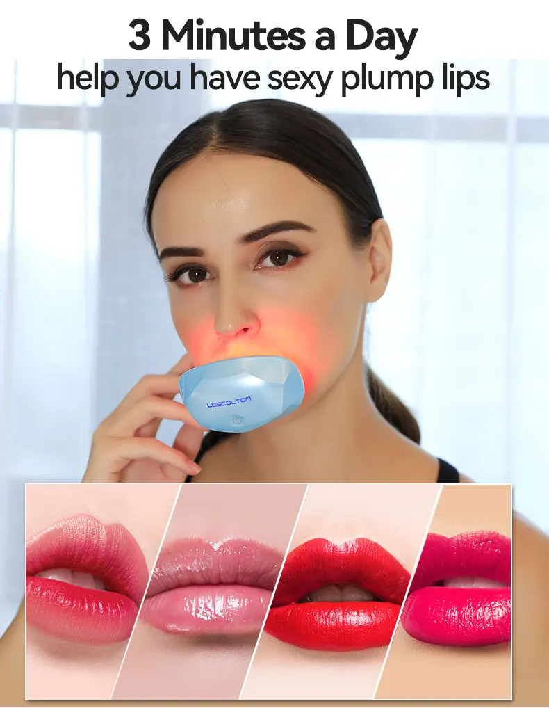 Skin Rejuvenation Red Light Therapy Device For Lip Care Lip Plumper Tools