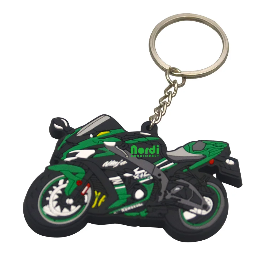 Custom logo 3d design PVC keychains rubber key tag for wholesale