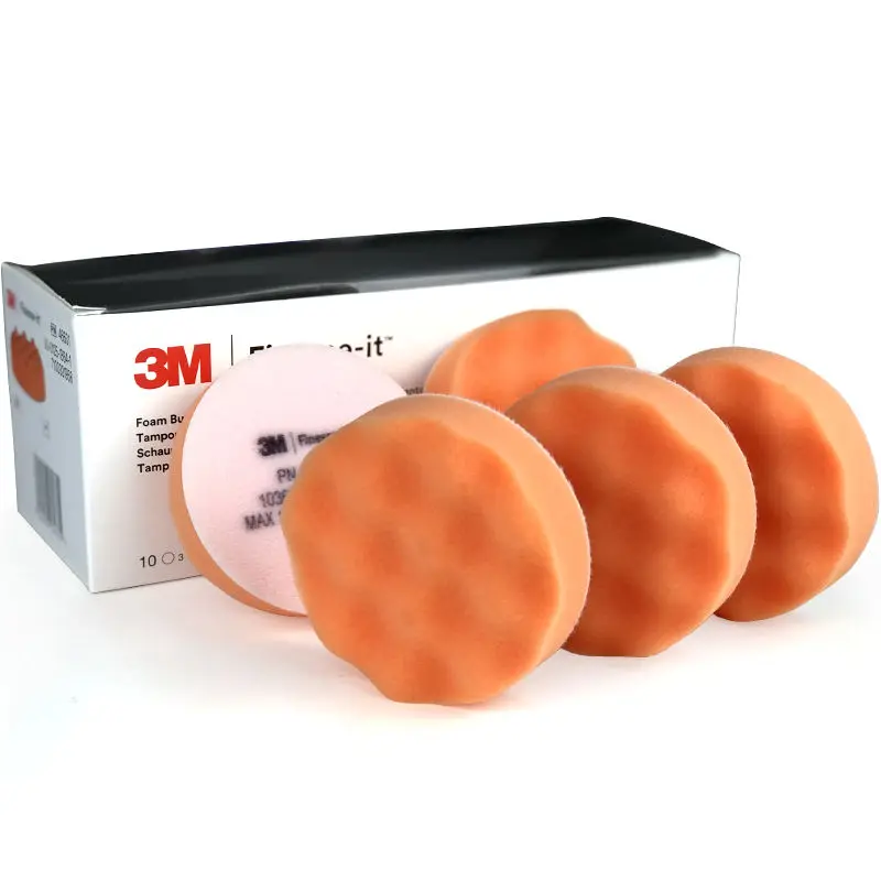 3M Finesse-it  Foam Buffing Pad, 46631, Orange, 82 mm, Convolute