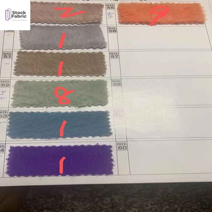 Hot selling 100% polyester faux fur batch solid stocklot fabric in China