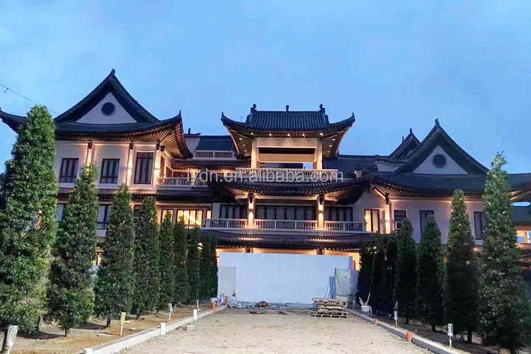 chinese roof tiles house