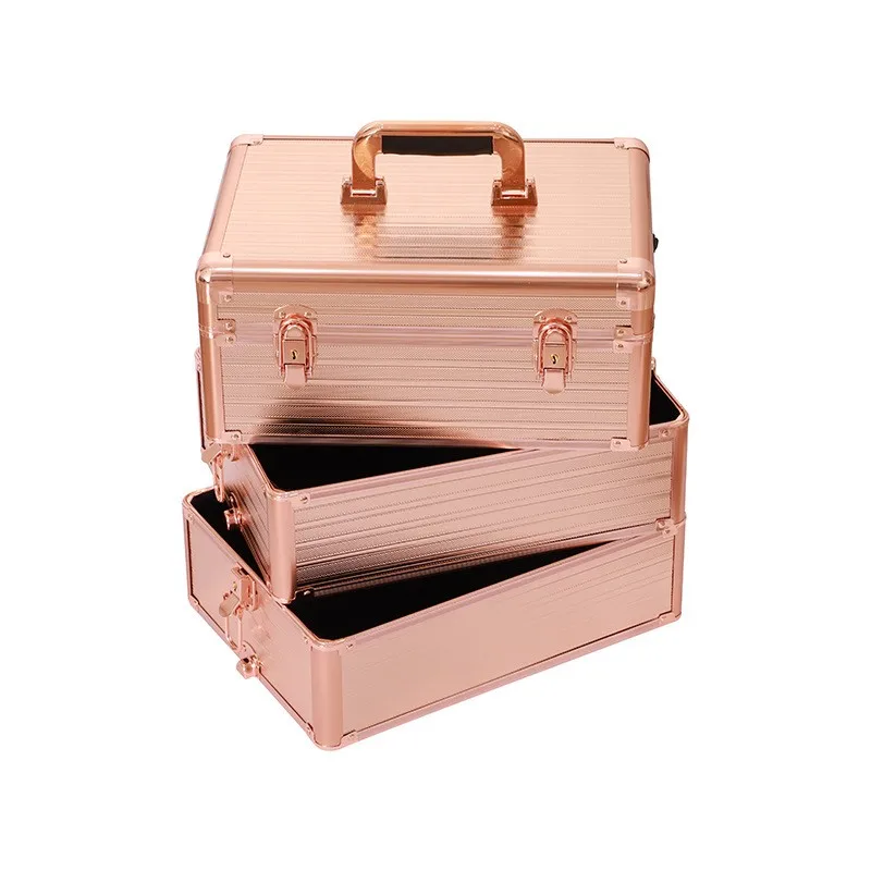 Foretrend New  Stagiant Rolling Makeup Train Case Large Storage Cosmetic Trolley 4 in 1 Large Capacity Trolley Makeup Travel