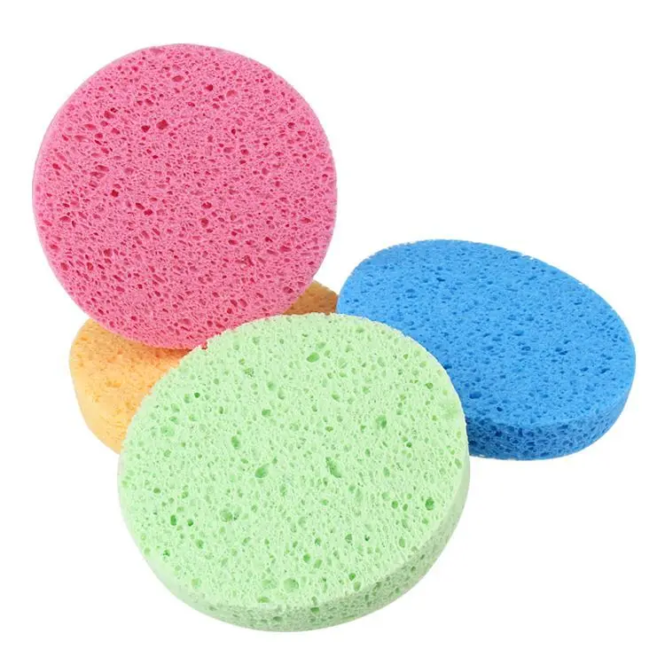 Natural Compressed Facial Sponges Skin Care Face Cleaning Makeup Cosmetic Remove Cleansing Reusable Exfoliating Facial Sponge