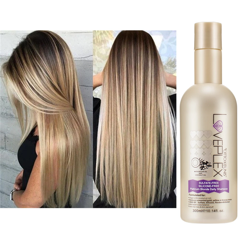 LOVEPLEX  300ml Silicone Free Paraben Free Sulfate Free Platinum Blonde Daily Shampoo For Sliver Hair