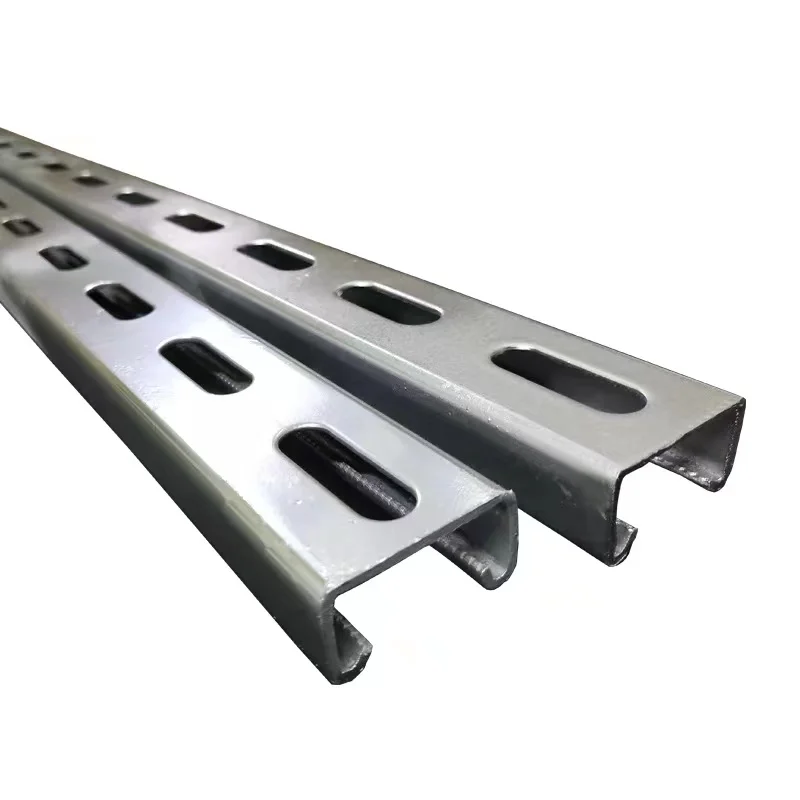 Heavy Duty Prime Hot Dipped Galvanized Strut Channel Support Plain Channel Slotted C Channel Steel In Tianjin China
