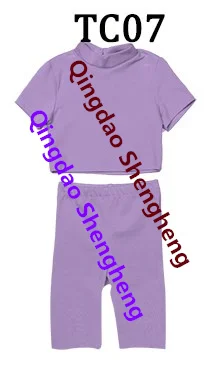 Custom Logo Pattern Solid Color Mommy and Me Outfit 2 Pieces Biker Shorts Set