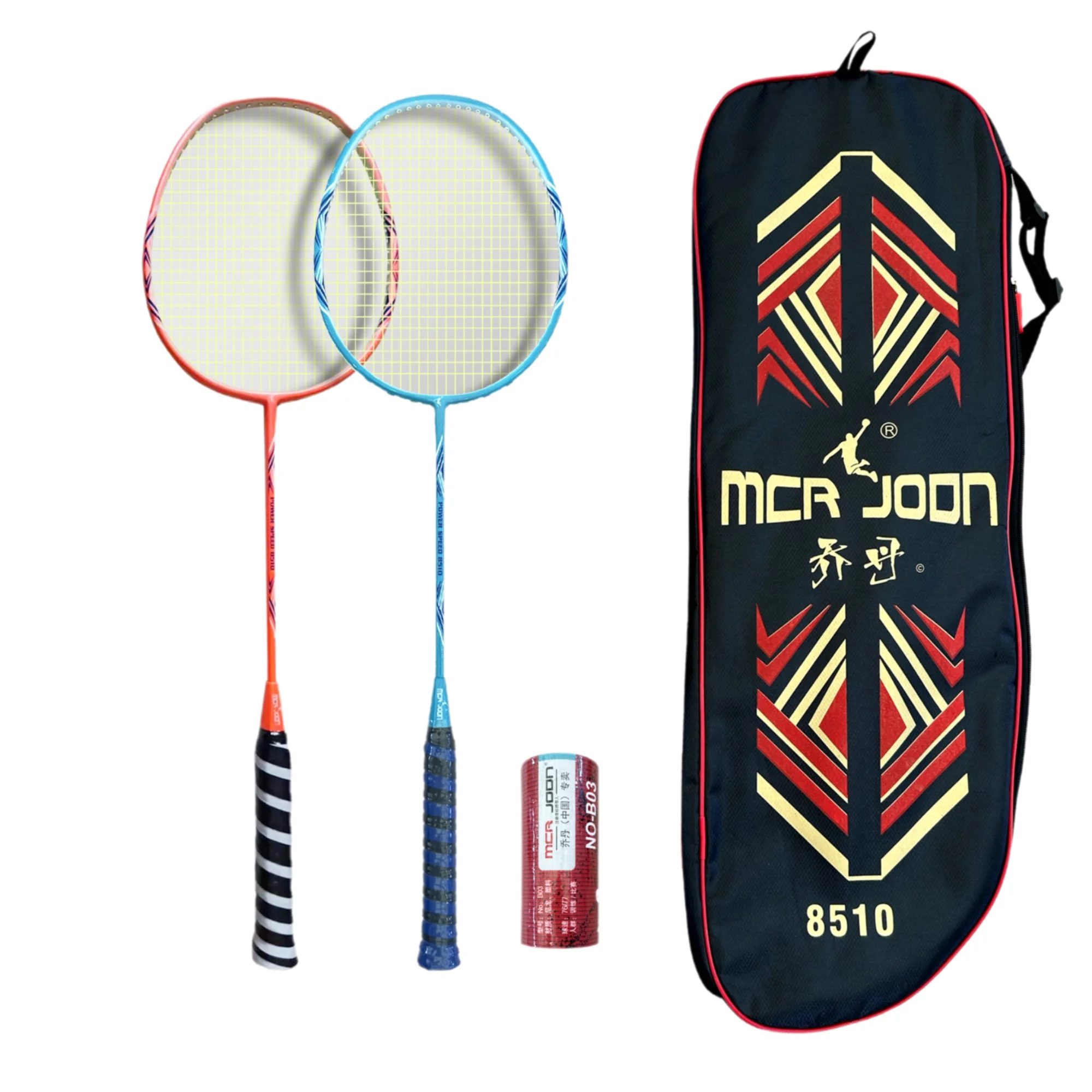 High Quality Customized Logo Portable Full Carbon Fibre Badminton Racket Racquet