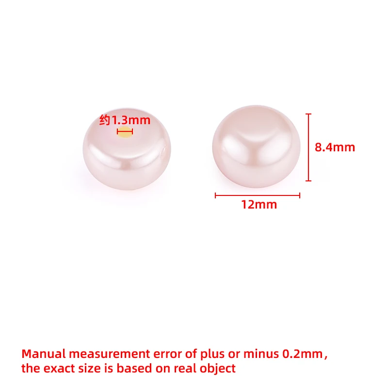 Wholesale Bulk Pink Pearl ABS Acrylic Plastic Beads Oblate & round Loose Beads Women DIY Jewelry Earring Pendant Making