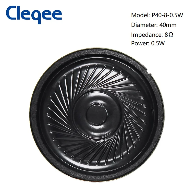 Wholesale Horn 40mm 8 ohm 0.5W Metal Frame Shell Waterproof Bt Round Raw Speaker for Two Way Radio Learning machine